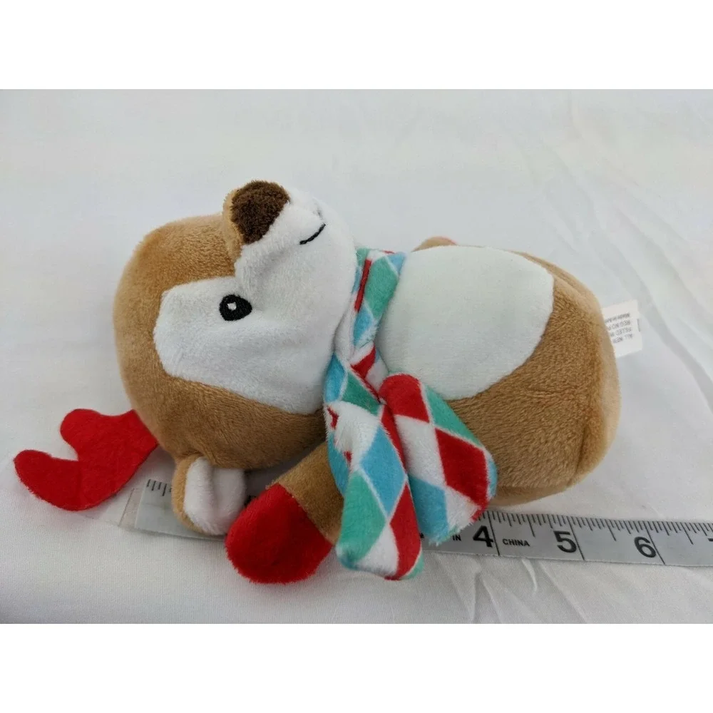 Reindeer Deer Plush 5 Inch‎ Red Antlers Inter-American Products Stuffed Animal